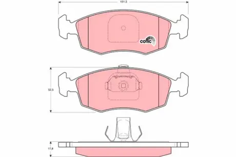 Тормозные колодки TRW automotive GDB1383