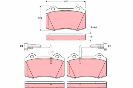 Тормозные колодки TRW automotive GDB1392