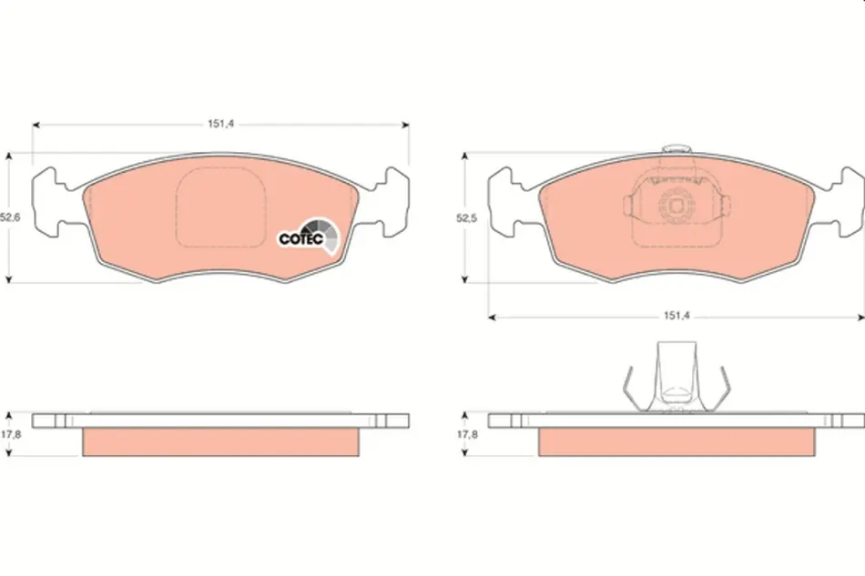 Тормозные колодки TRW automotive GDB1443