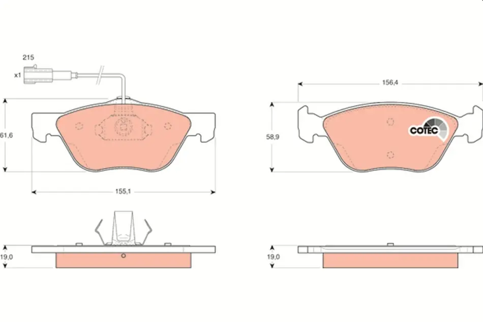 Тормозные колодки TRW automotive GDB1445