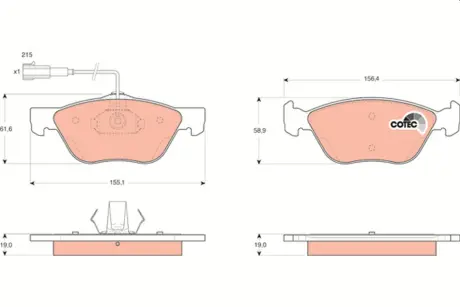 Тормозные колодки TRW automotive GDB1445