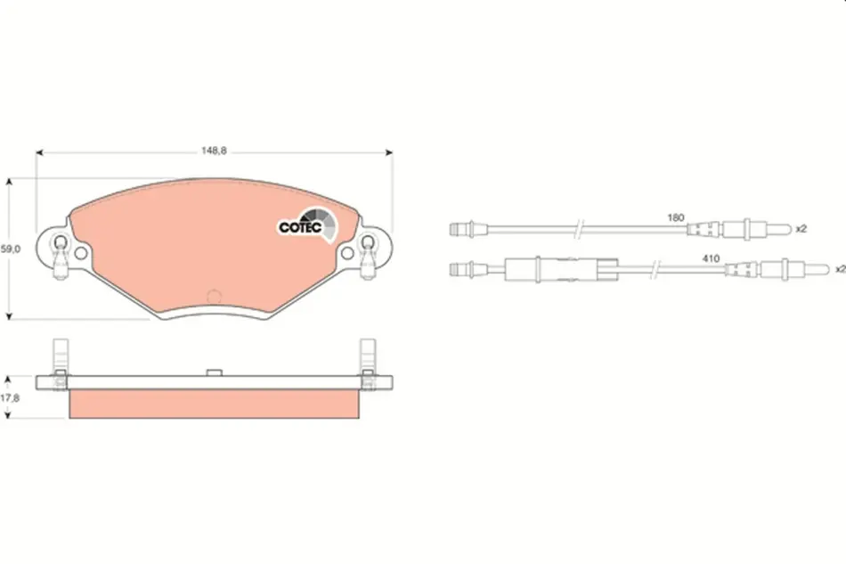 Тормозные колодки TRW automotive GDB1448