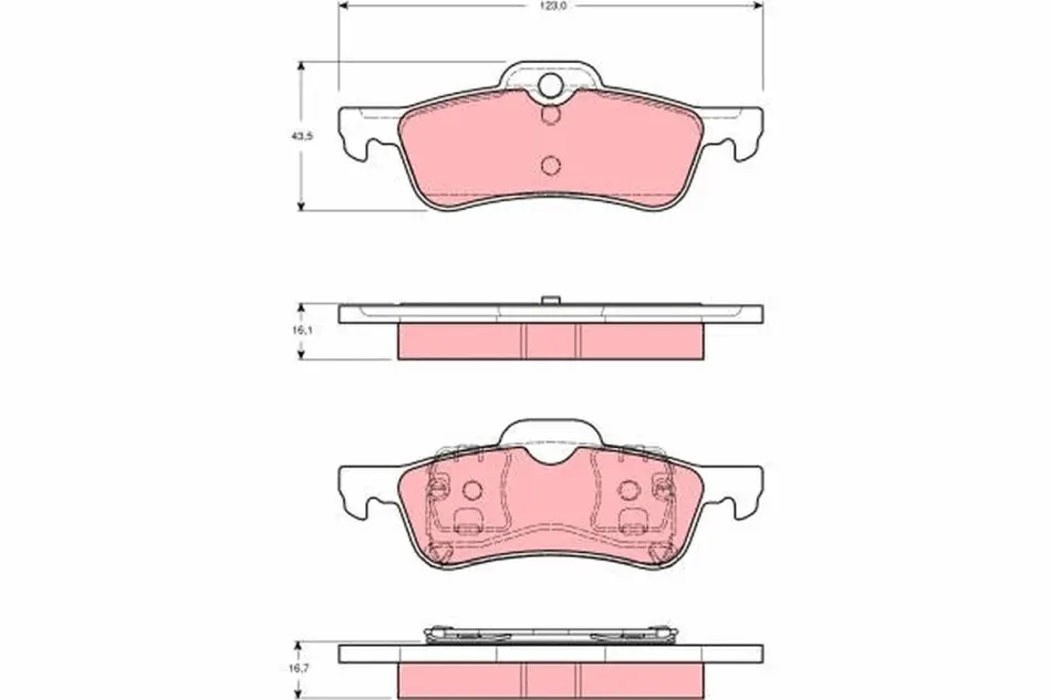 Тормозные колодки TRW automotive GDB1477