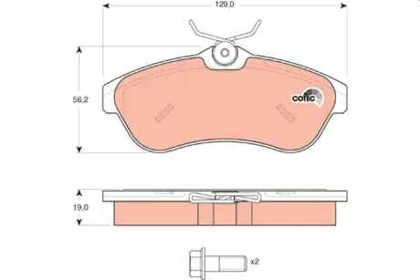 Тормозные колодки TRW automotive GDB1496