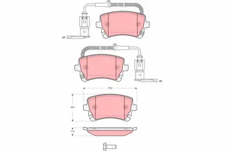Тормозные колодки TRW automotive GDB1508
