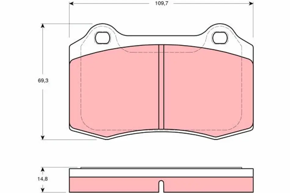 Тормозные колодки TRW automotive GDB1513