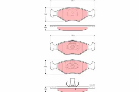Передние тормозные колодки TRW automotive GDB1533