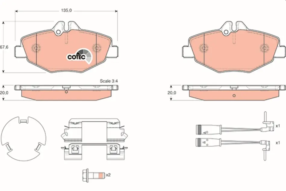 Тормозные колодки TRW automotive GDB1542