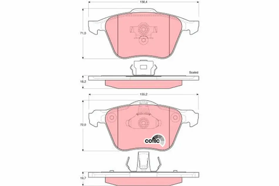 Тормозные колодки TRW automotive GDB1576