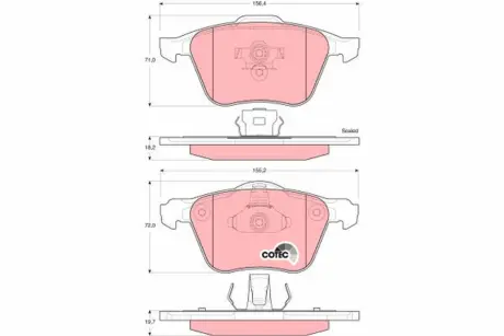 Тормозные колодки TRW automotive GDB1576