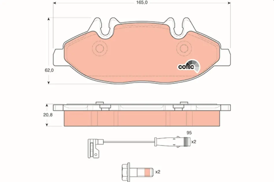 Тормозные колодки TRW automotive GDB1600