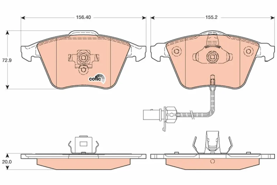 Тормозные колодки TRW automotive GDB1617
