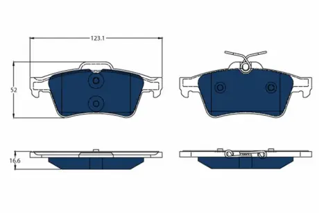 Тормозні (гальмівні) колодки TRW automotive GDB1621BTE