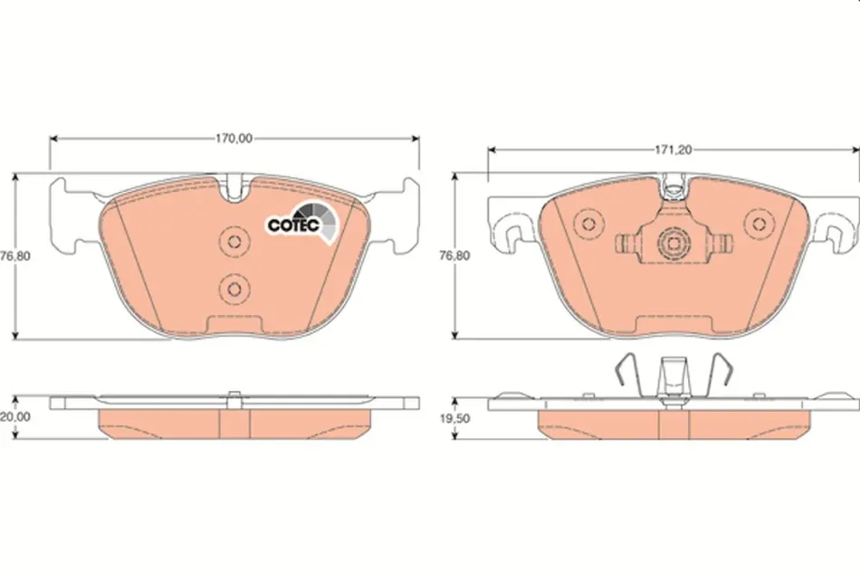 Тормозные колодки TRW automotive GDB1726