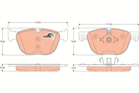 Тормозные колодки TRW automotive GDB1726