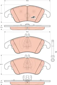 Передние тормозные колодки TRW automotive GDB1737