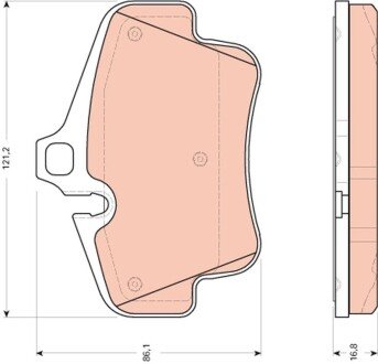 Тормозные колодки trw automotive ""GDB1758" на Porsche 911