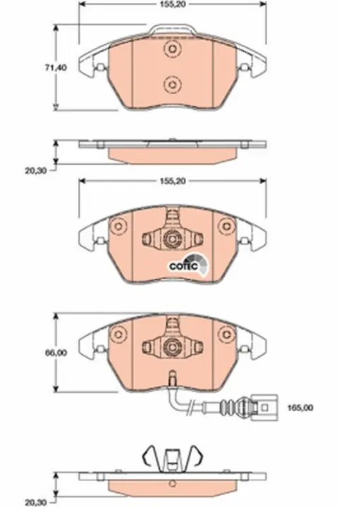 Тормозные колодки TRW automotive GDB1807