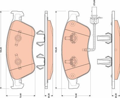 Тормозные колодки trw automotive GDB1811