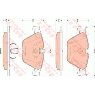 Тормозні (гальмівні) колодки trw automotive GDB1854