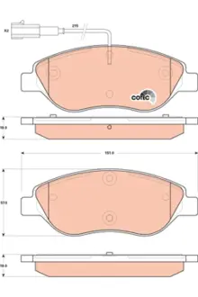 Тормозные колодки TRW automotive GDB1855