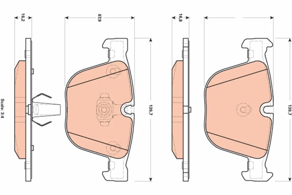 Тормозные колодки TRW automotive GDB1892