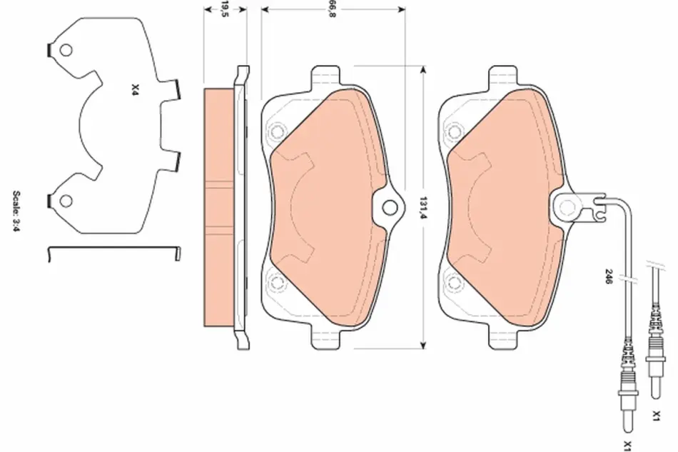Тормозные колодки TRW automotive GDB1895