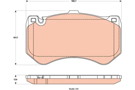 Тормозные колодки TRW automotive GDB1907