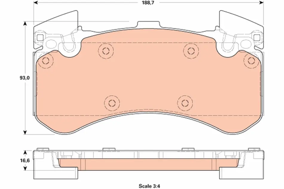 Тормозні (гальмівні) колодки TRW automotive GDB1911 (фото 1)