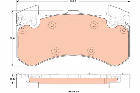 Тормозні (гальмівні) колодки TRW automotive GDB1911