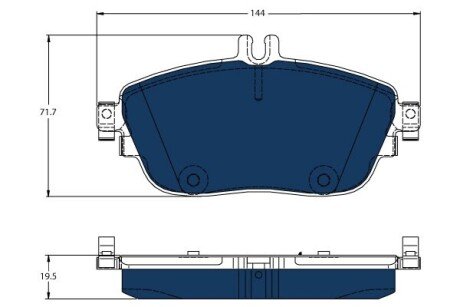 Тормозні (гальмівні) колодки trw automotive GDB1932BTE на Мерседес B-Class w242/w246