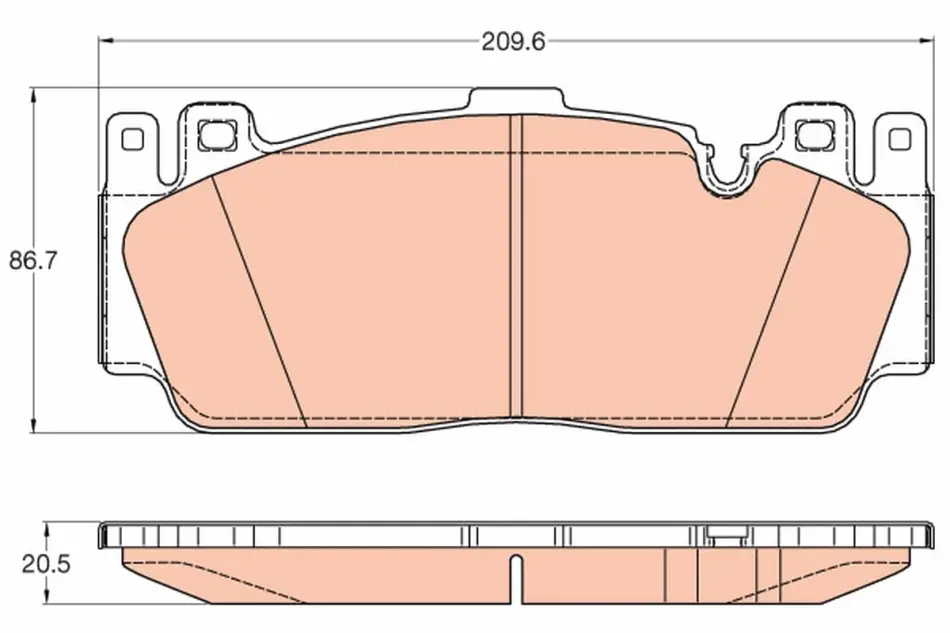 Тормозні (гальмівні) колодки TRW automotive GDB2020 (фото 1)