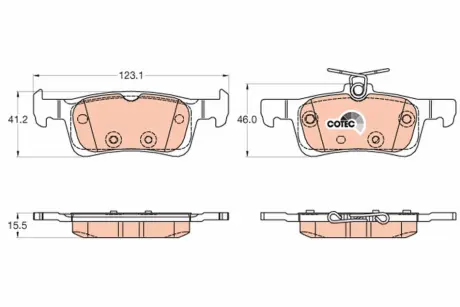 Тормозные колодки TRW automotive GDB2037