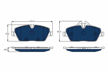 Тормозні (гальмівні) колодки trw automotive GDB2038BTE