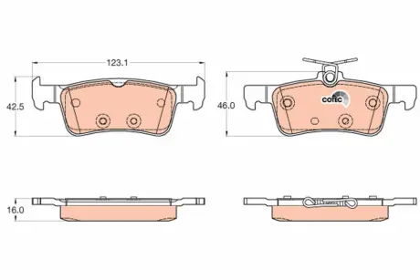 Тормозні (гальмівні) колодки TRW automotive GDB2055