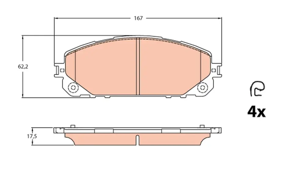 Тормозные колодки TRW automotive GDB2094