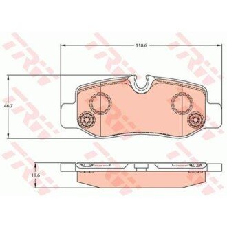 Тормозні (гальмівні) колодки trw automotive GDB2102 на Мерседес Vito w447