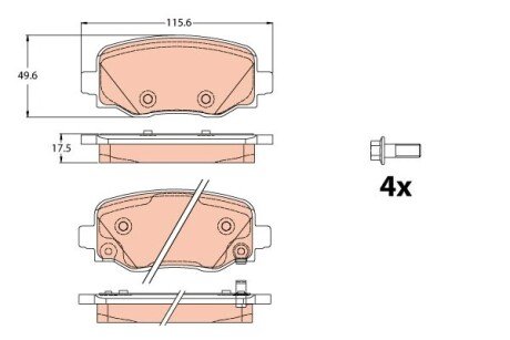 Тормозные колодки trw automotive GDB2116