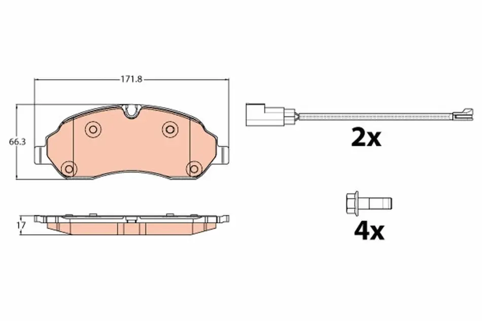 Тормозные колодки TRW automotive GDB2117