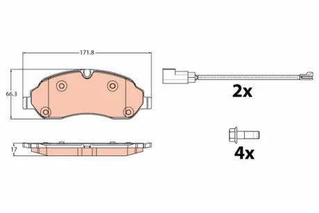 Тормозные колодки TRW automotive GDB2117