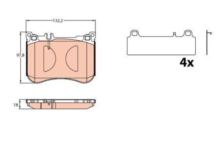 Тормозные колодки trw automotive GDB2144 на Мерседес S-Class C217/A217