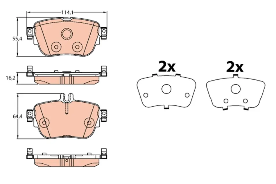 Тормозные колодки TRW automotive GDB2155