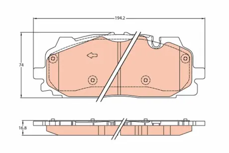 Тормозные колодки TRW automotive GDB2158