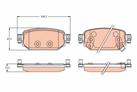 Тормозные колодки TRW automotive GDB2172