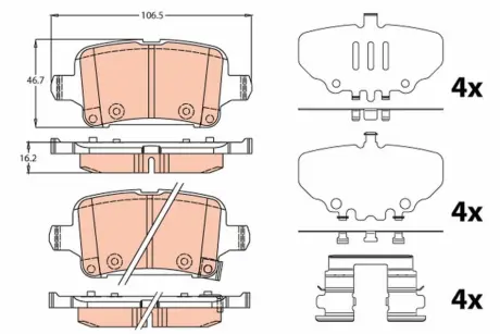 Тормозные колодки TRW automotive GDB2184
