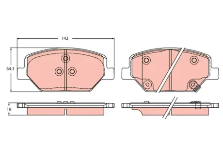Тормозные колодки TRW automotive GDB2185