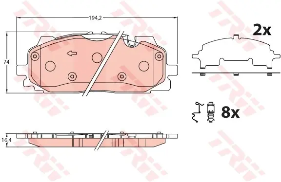 Тормозные колодки TRW automotive GDB2190
