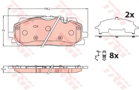 Тормозные колодки TRW automotive GDB2190