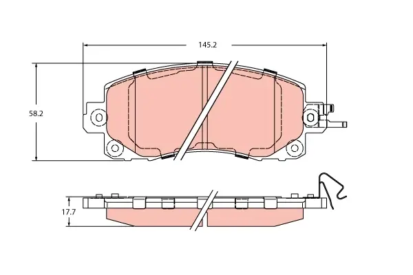 Тормозні (гальмівні) колодки TRW automotive GDB2216 (фото 1)