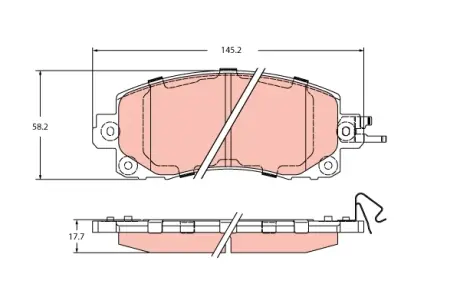 Тормозні (гальмівні) колодки TRW automotive GDB2216